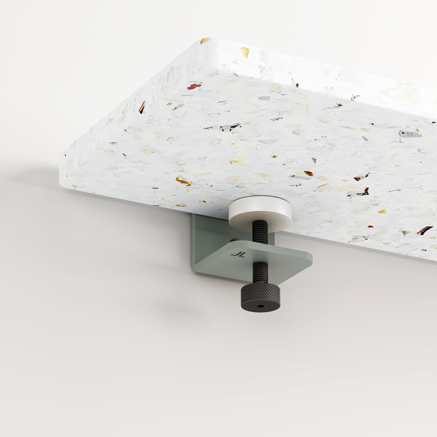 Set of 3 BRACKET wall shelves - Venezia recycled plastic - 60 to 150cm
