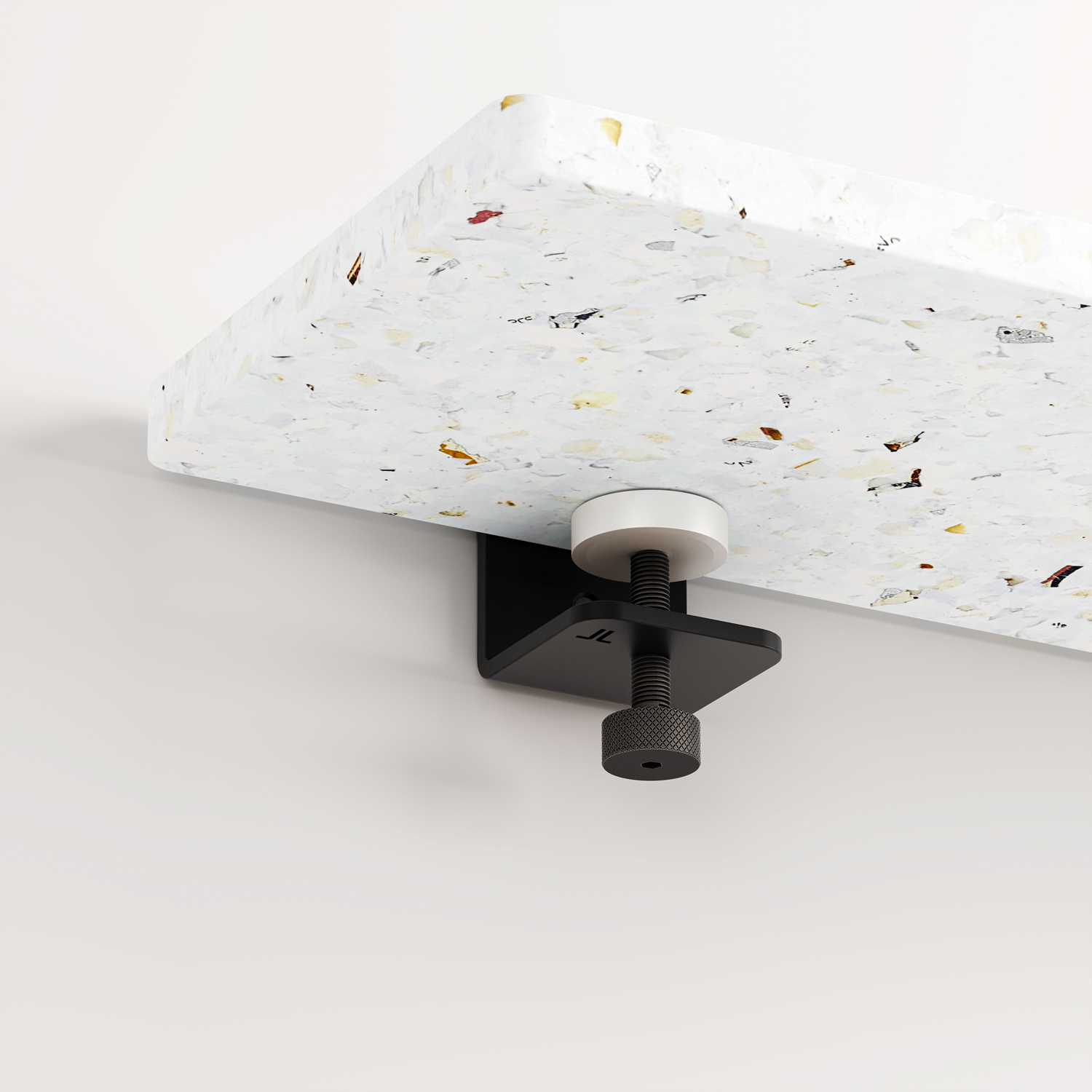 Set of 3 BRACKET wall shelves - Venezia recycled plastic - 60 to 150cm