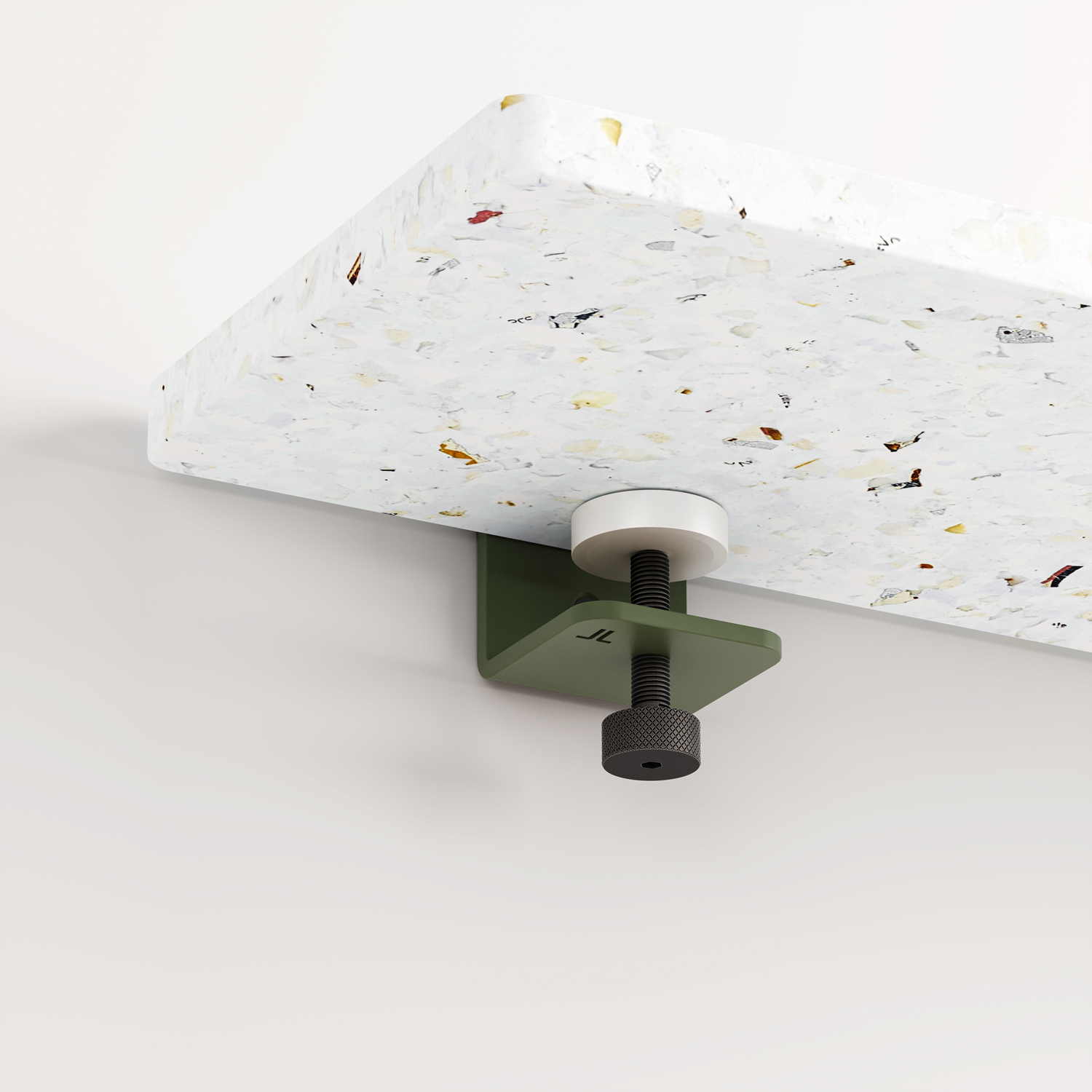 Set of 3 BRACKET wall shelves - Venezia recycled plastic - 60 to 150cm