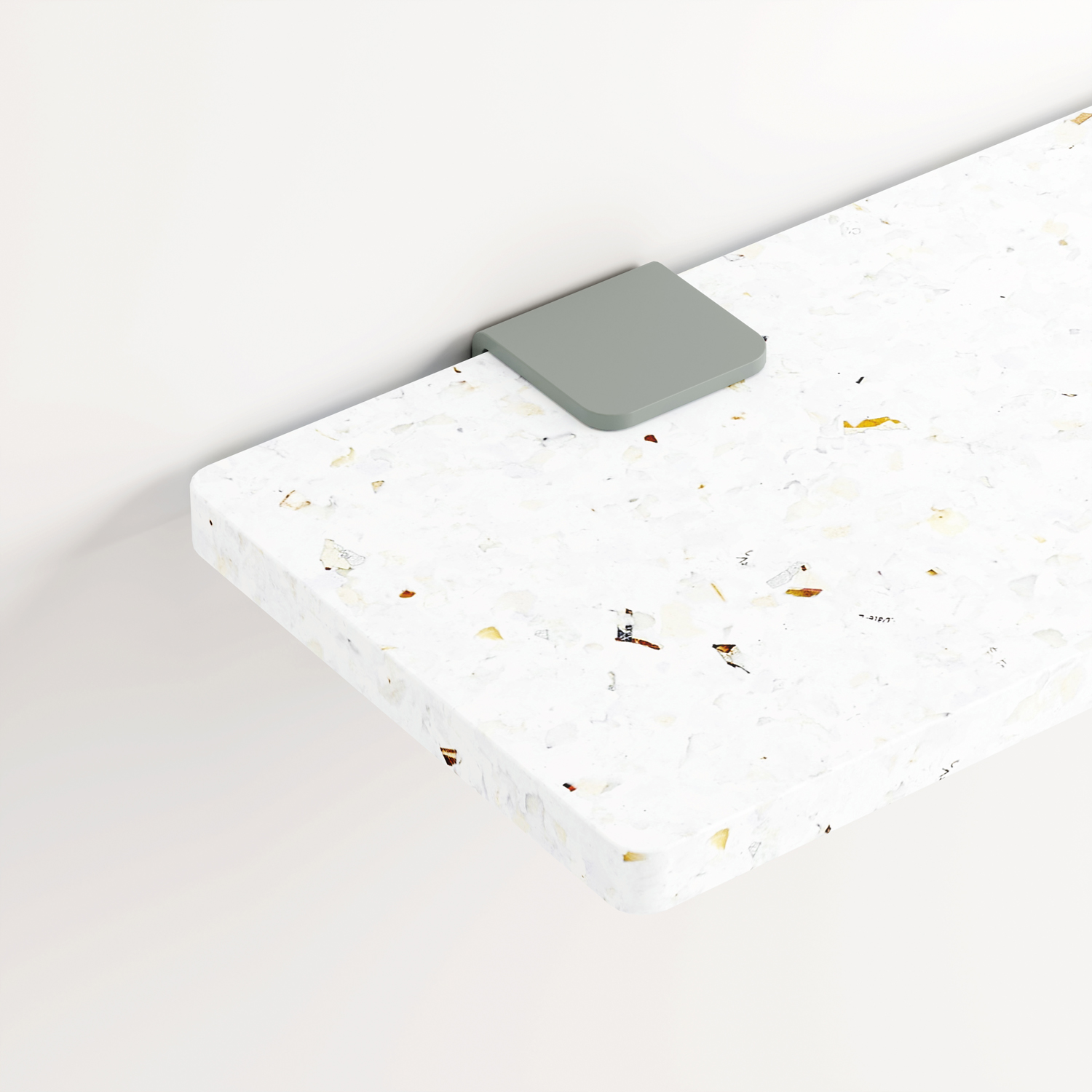 Set of 3 BRACKET wall shelves - Venezia recycled plastic - 60 to 150cm