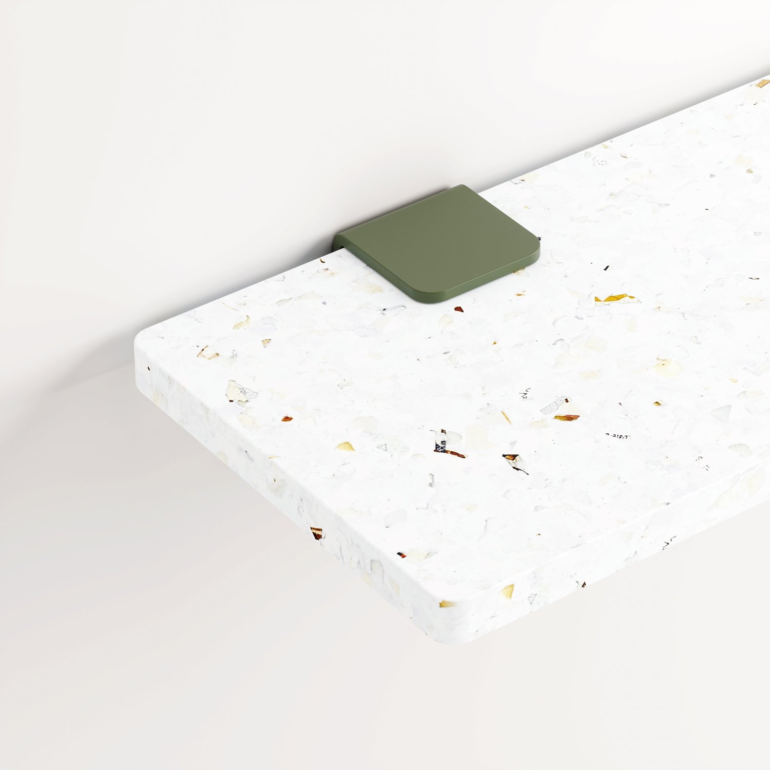 Set of 3 BRACKET wall shelves - Venezia recycled plastic - 60 to 150cm