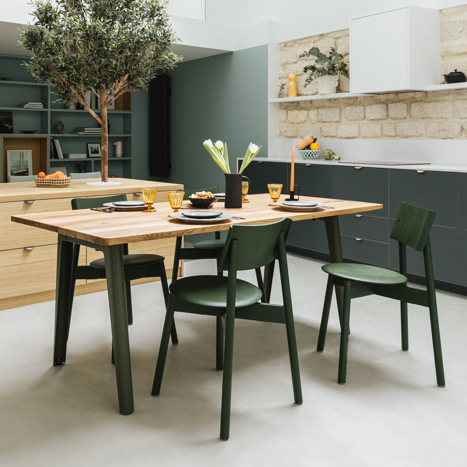 NEW MODERN dining table - reclaimed wood "Imperfect"