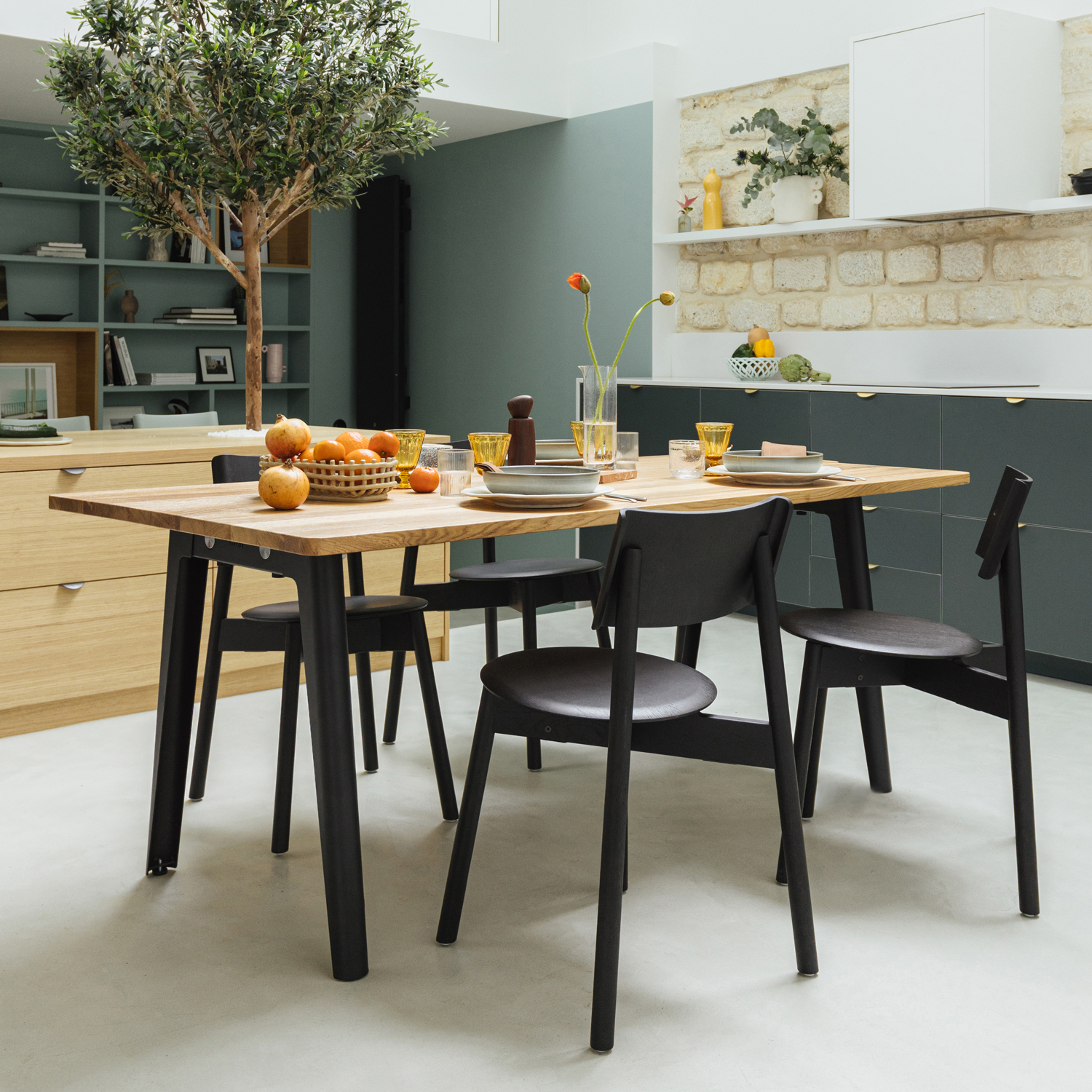 NEW MODERN dining table - reclaimed wood "Imperfect"