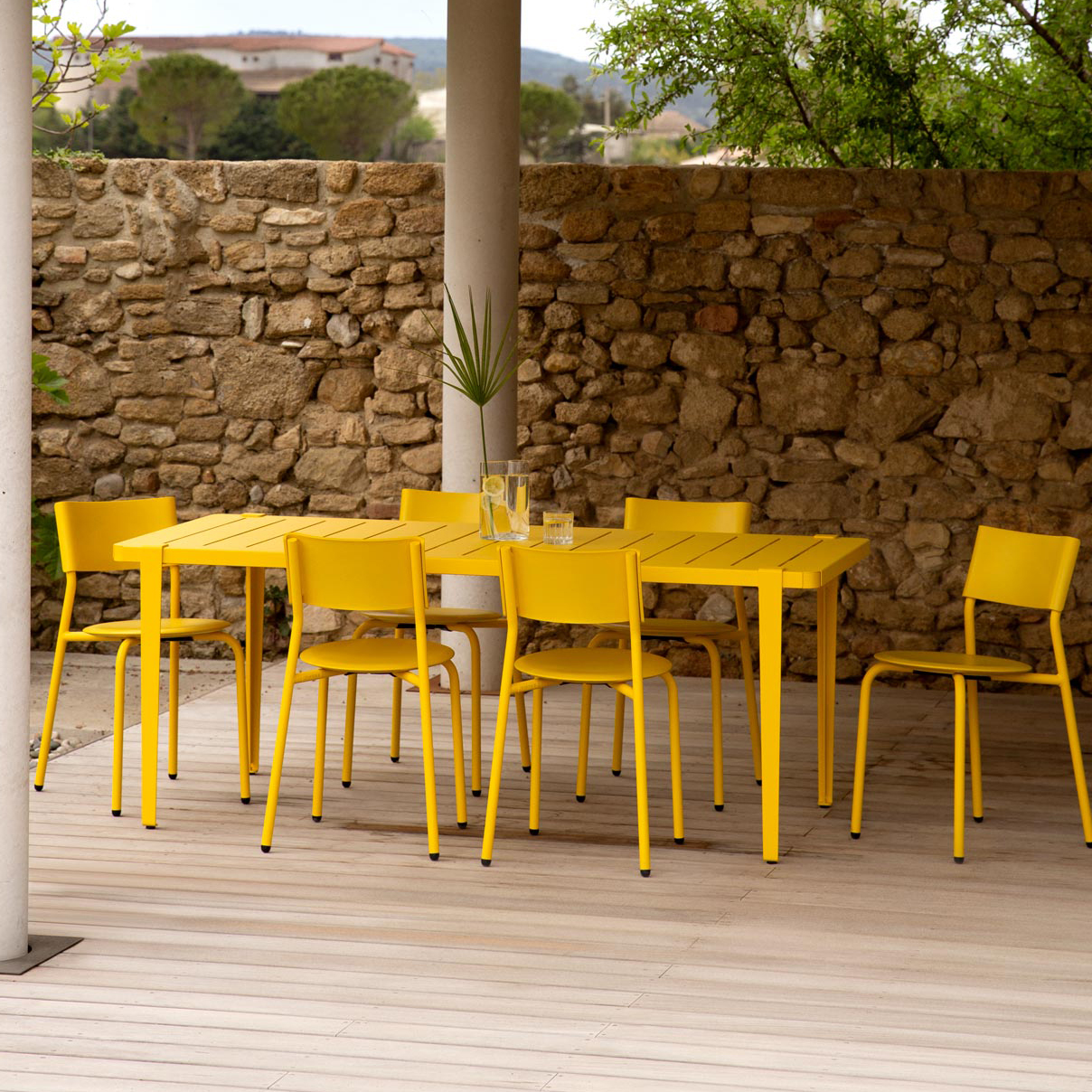 Outdoor table - powder-coated steel
