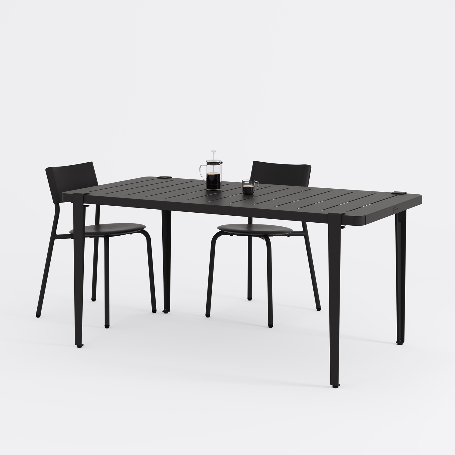 Outdoor table - powder-coated steel