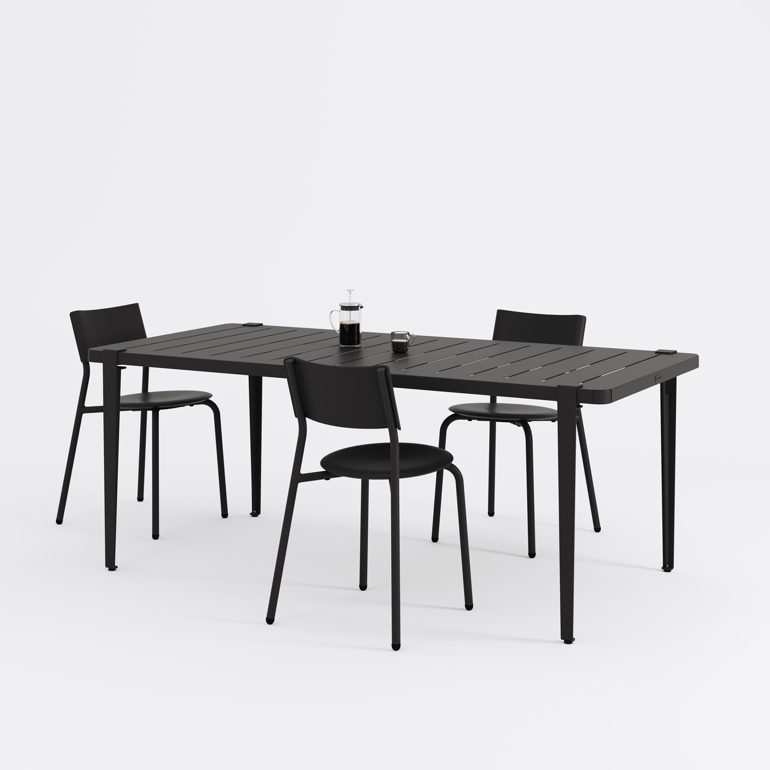 Outdoor table - powder-coated steel