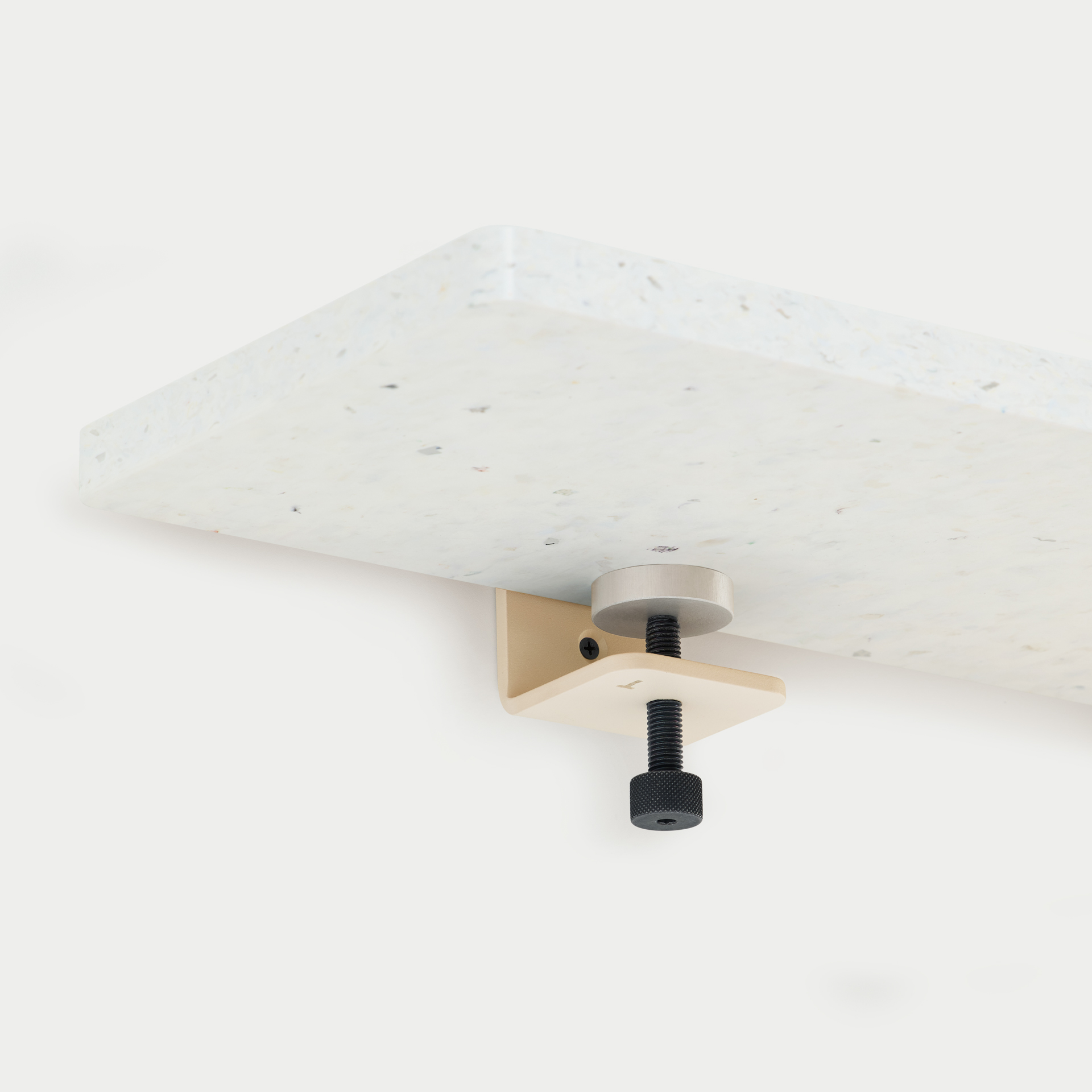 Set of 3 BRACKET wall shelves - Venezia recycled plastic - 60 to 150cm