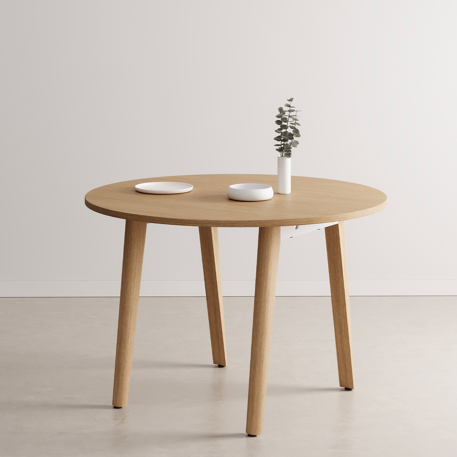NEW MODERN full wood round table Ø 110cm - eco-certified wood