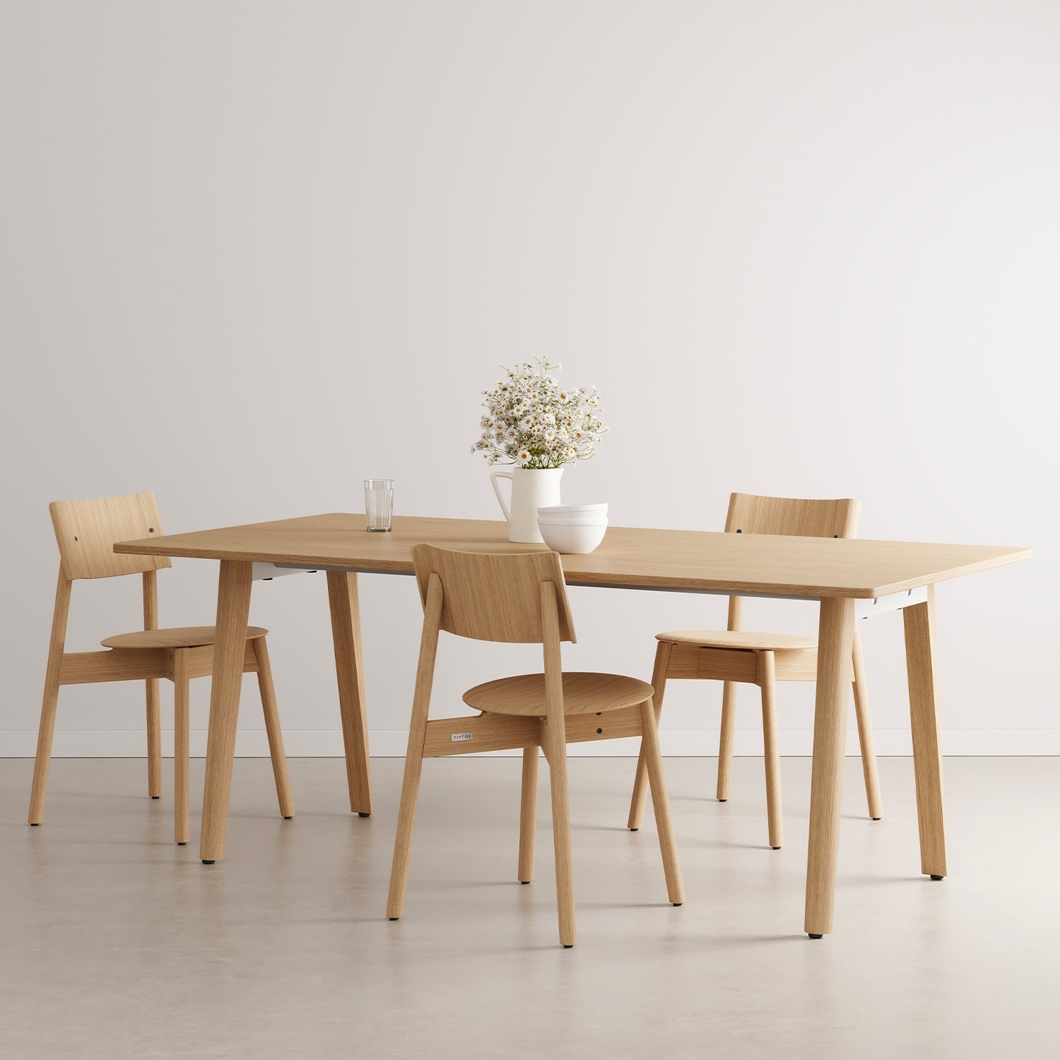 NEW MODERN full wood dining table - eco-certified wood