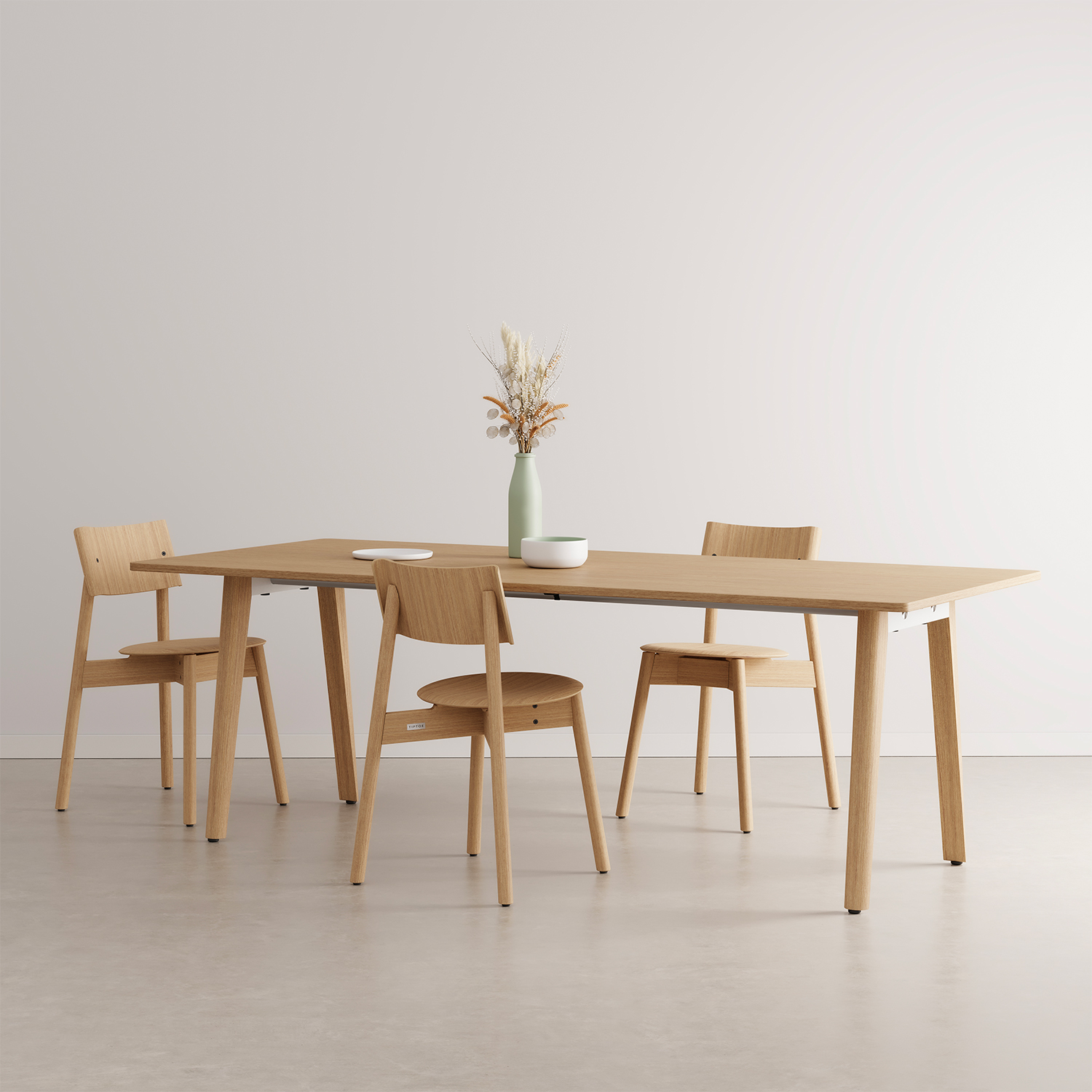 NEW MODERN full wood dining table - eco-certified wood