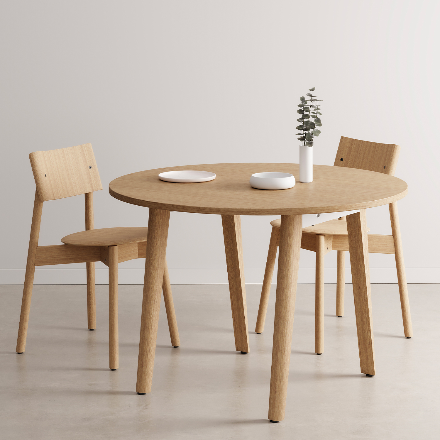 NEW MODERN full wood round table Ø 110cm - eco-certified wood