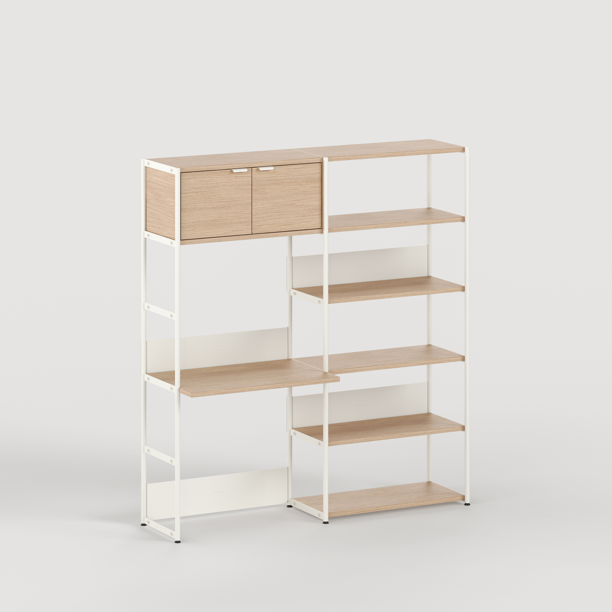 UNIT desk shelf - H180 to 215 x W164cm - eco-certified wood