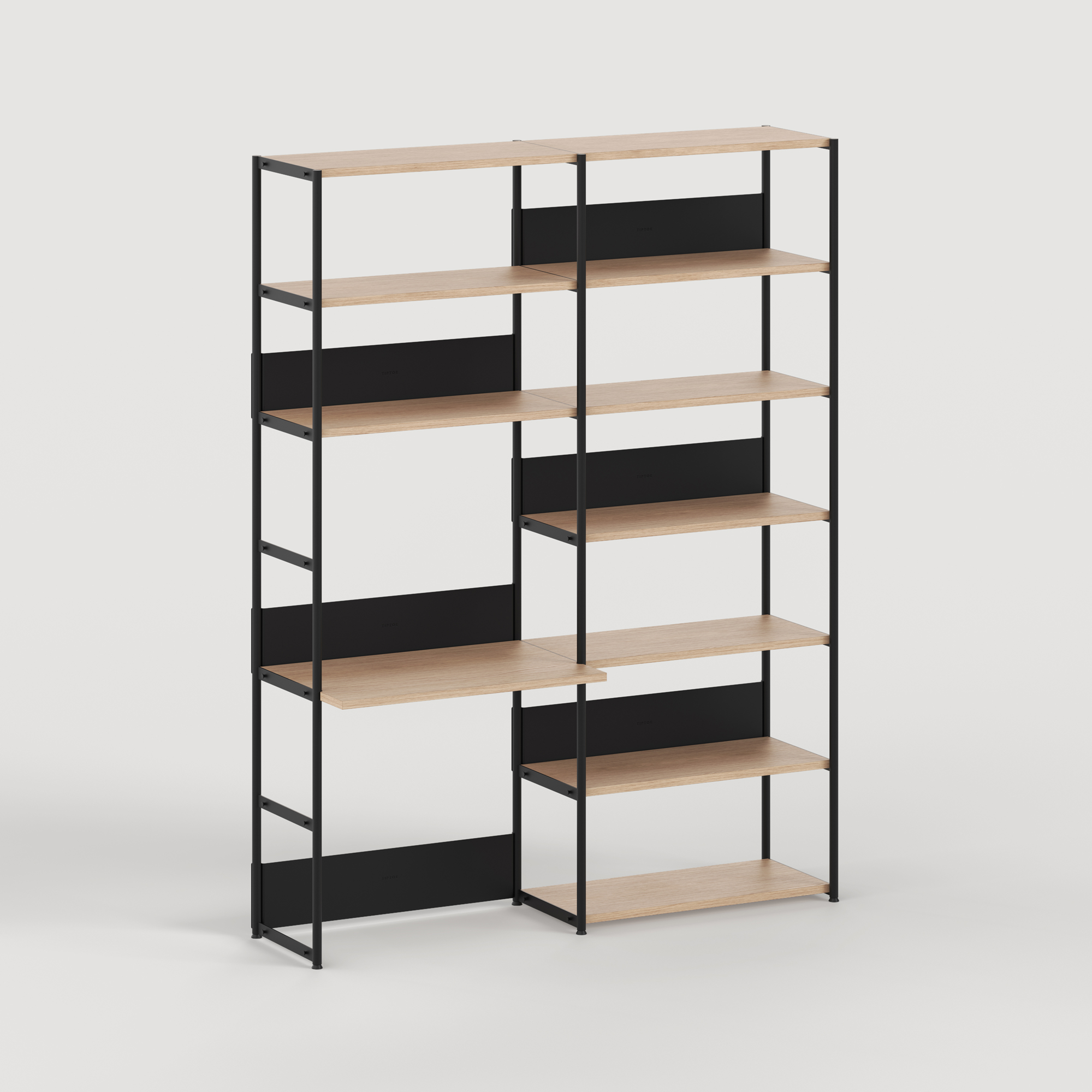UNIT desk shelf - H180 to 215 x W164cm - eco-certified wood