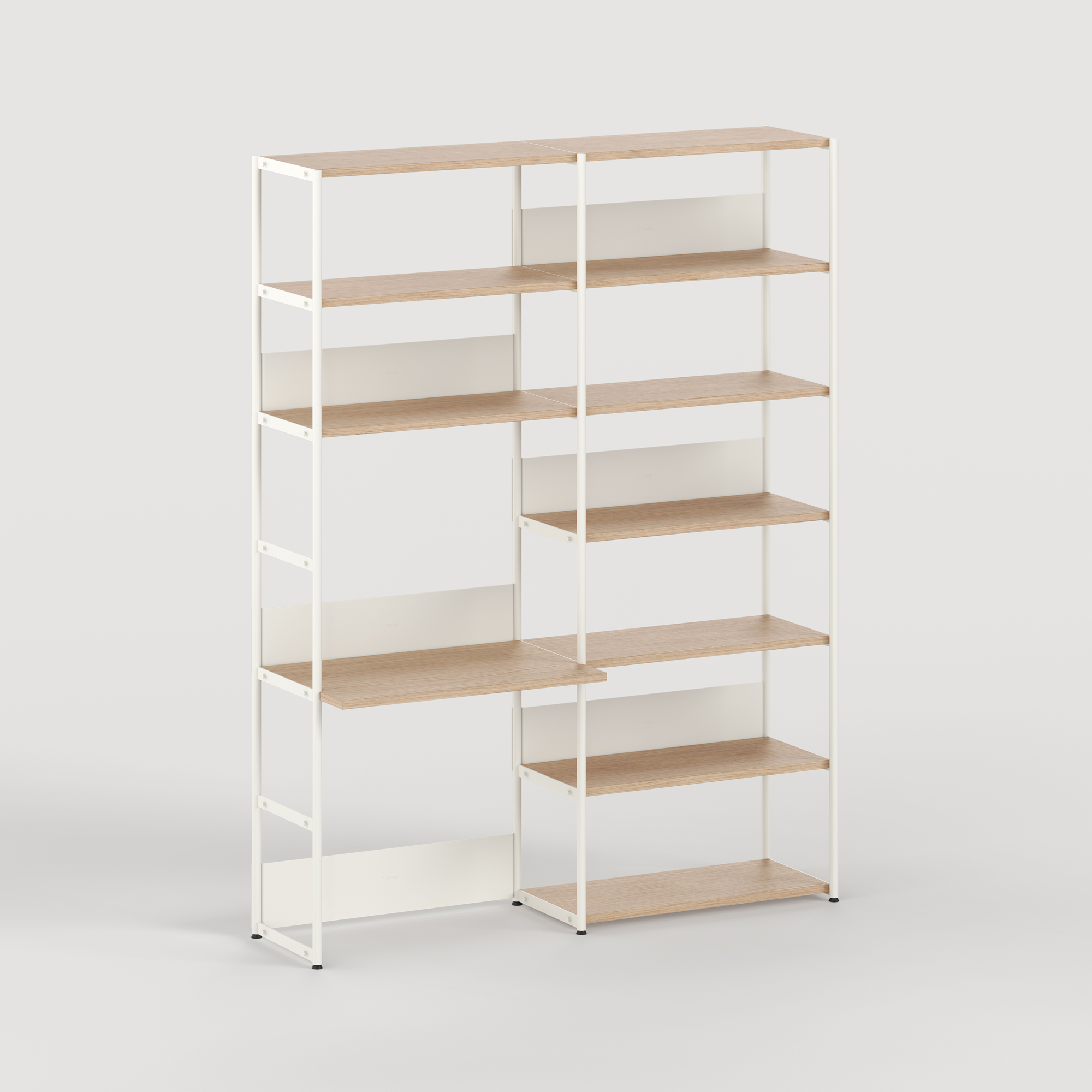 UNIT desk shelf - H180 to 215 x W164cm - eco-certified wood