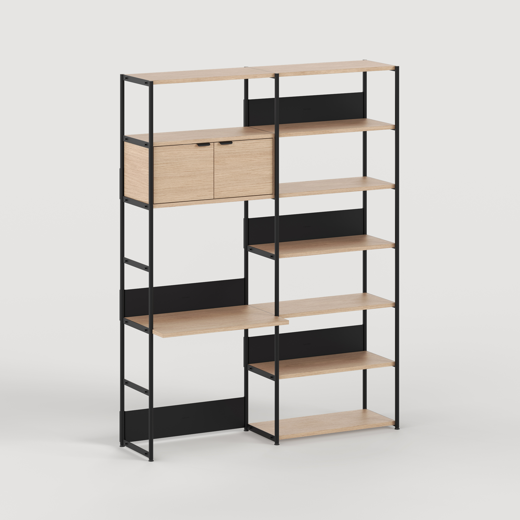 UNIT desk shelf - H180 to 215 x W164cm - eco-certified wood