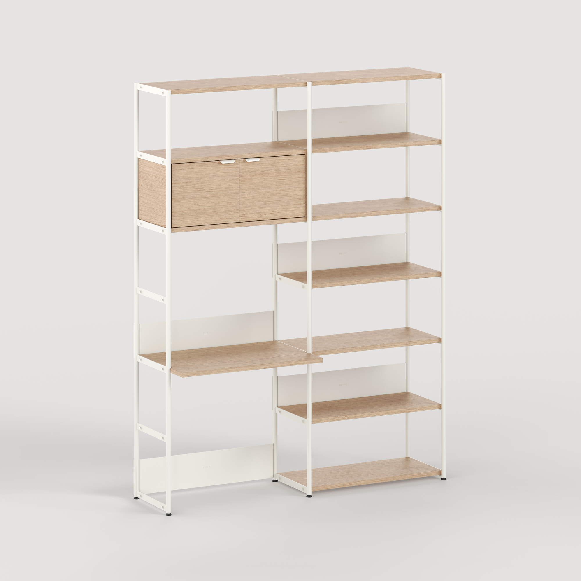 UNIT desk shelf - H180 to 215 x W164cm - eco-certified wood