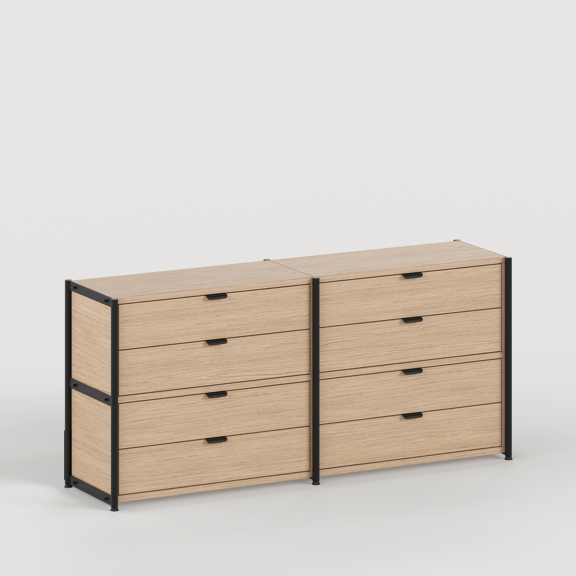 UNIT shelf - H75 to 85 x W164cm - eco-certified wood