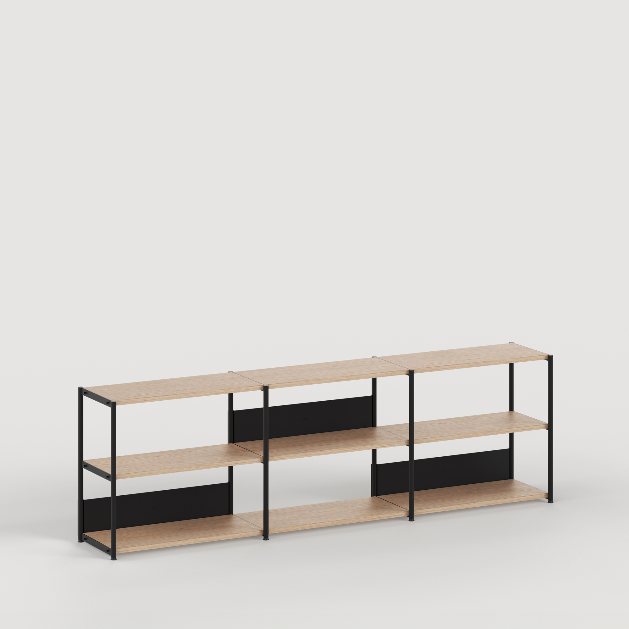 UNIT shelf - H75 to 85 x W244cm - eco-certified wood