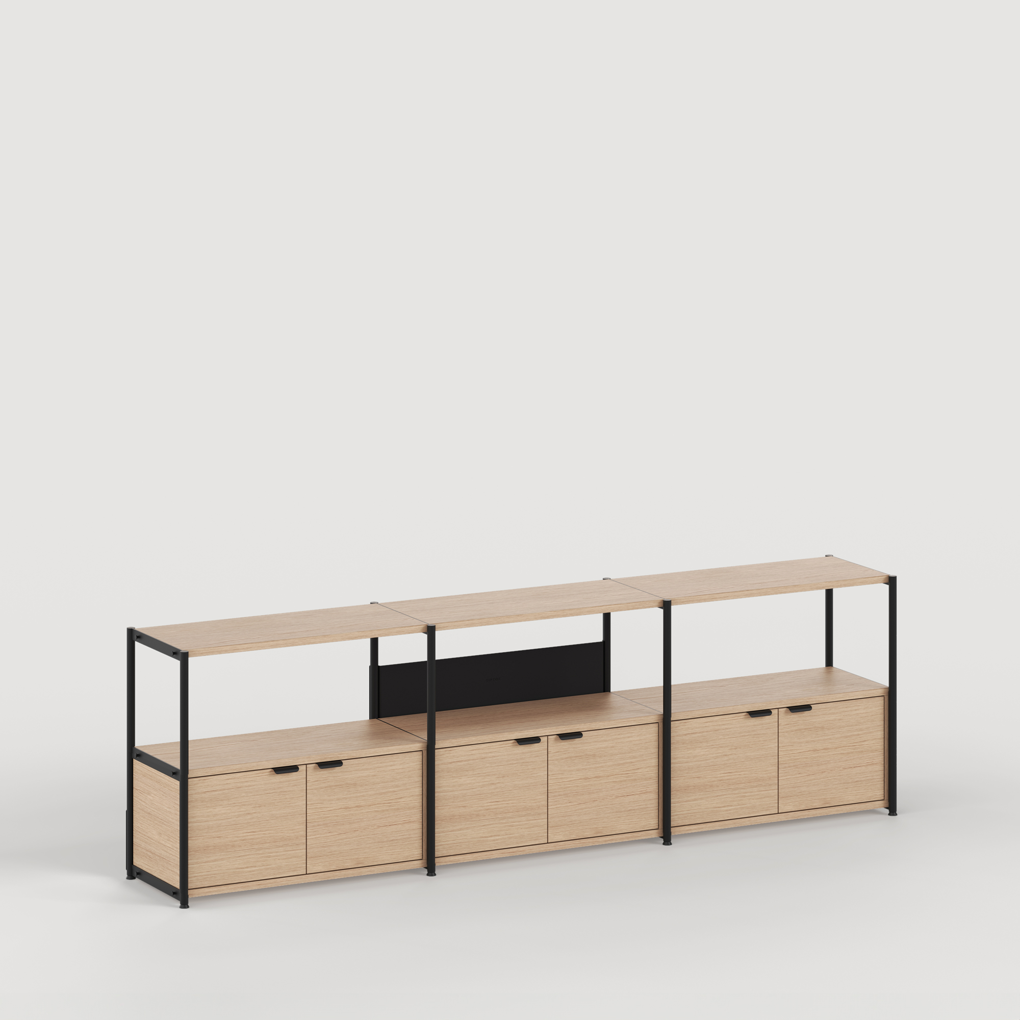 UNIT shelf - H75 to 85 x W244cm - eco-certified wood