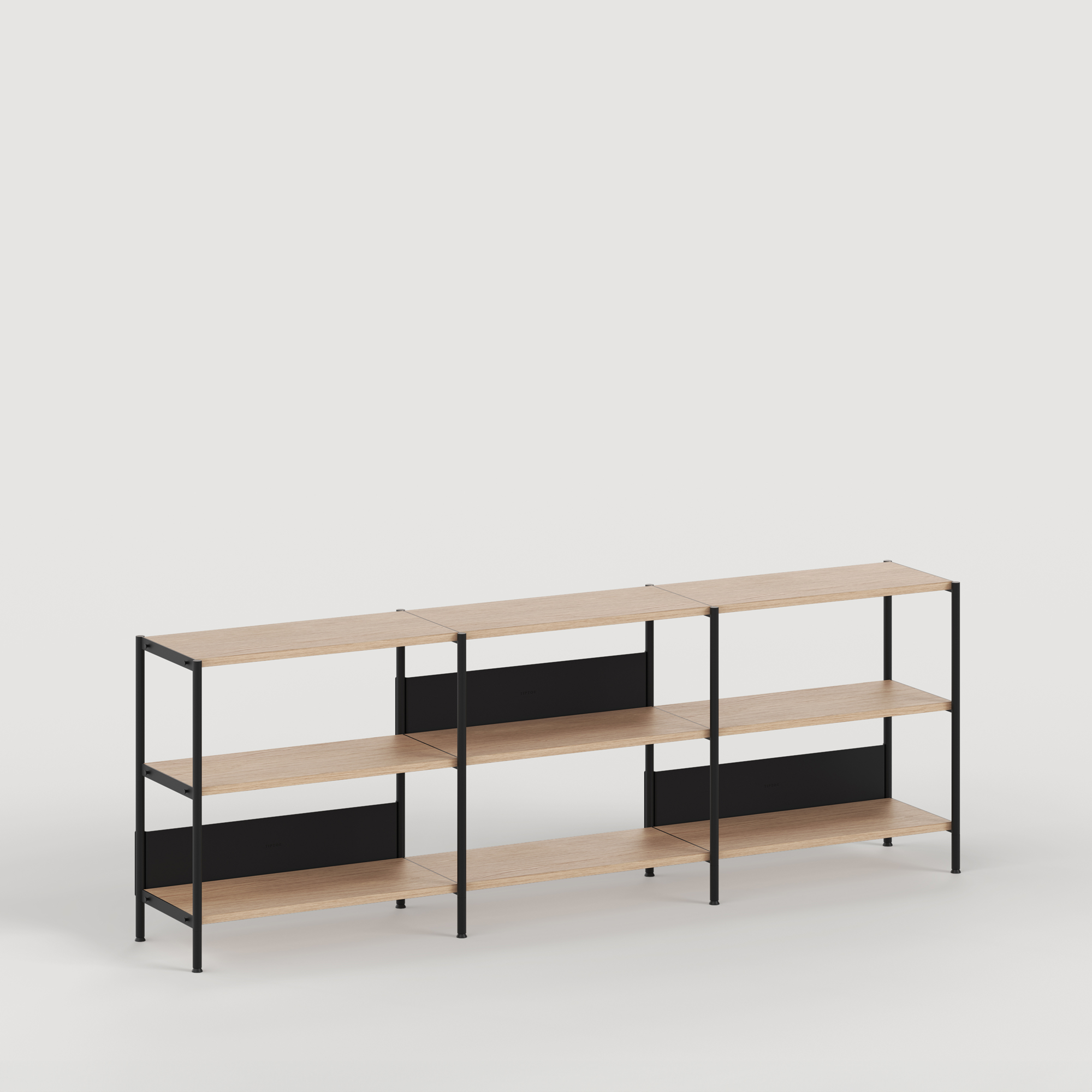 UNIT shelf - H75 to 85 x W244cm - eco-certified wood