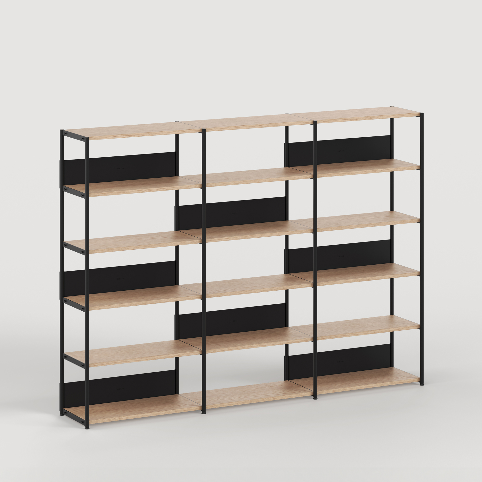 UNIT shelf - H180 to 215 x W244cm - eco-certified wood