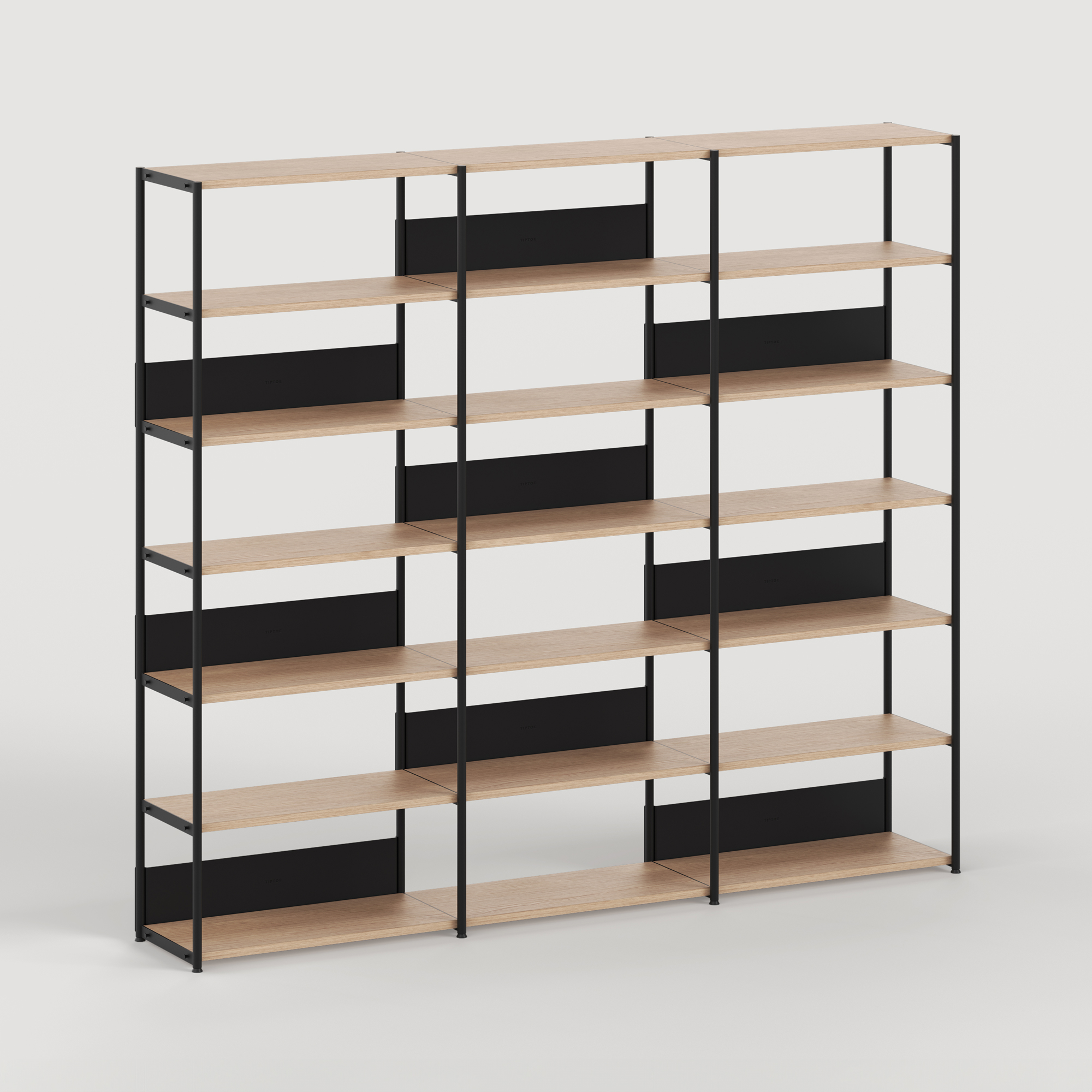 UNIT shelf - H180 to 215 x W244cm - eco-certified wood