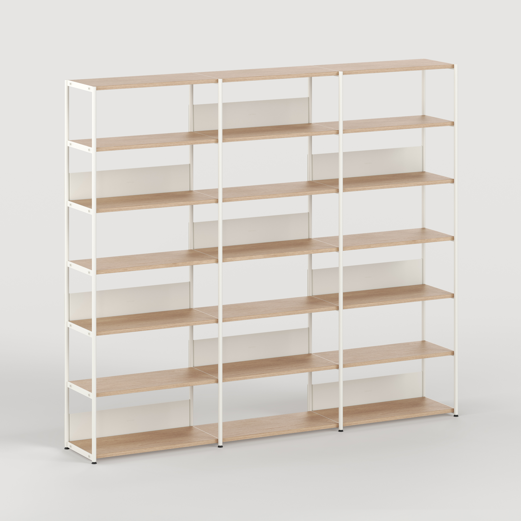 UNIT shelf - H180 to 215 x W244cm - eco-certified wood