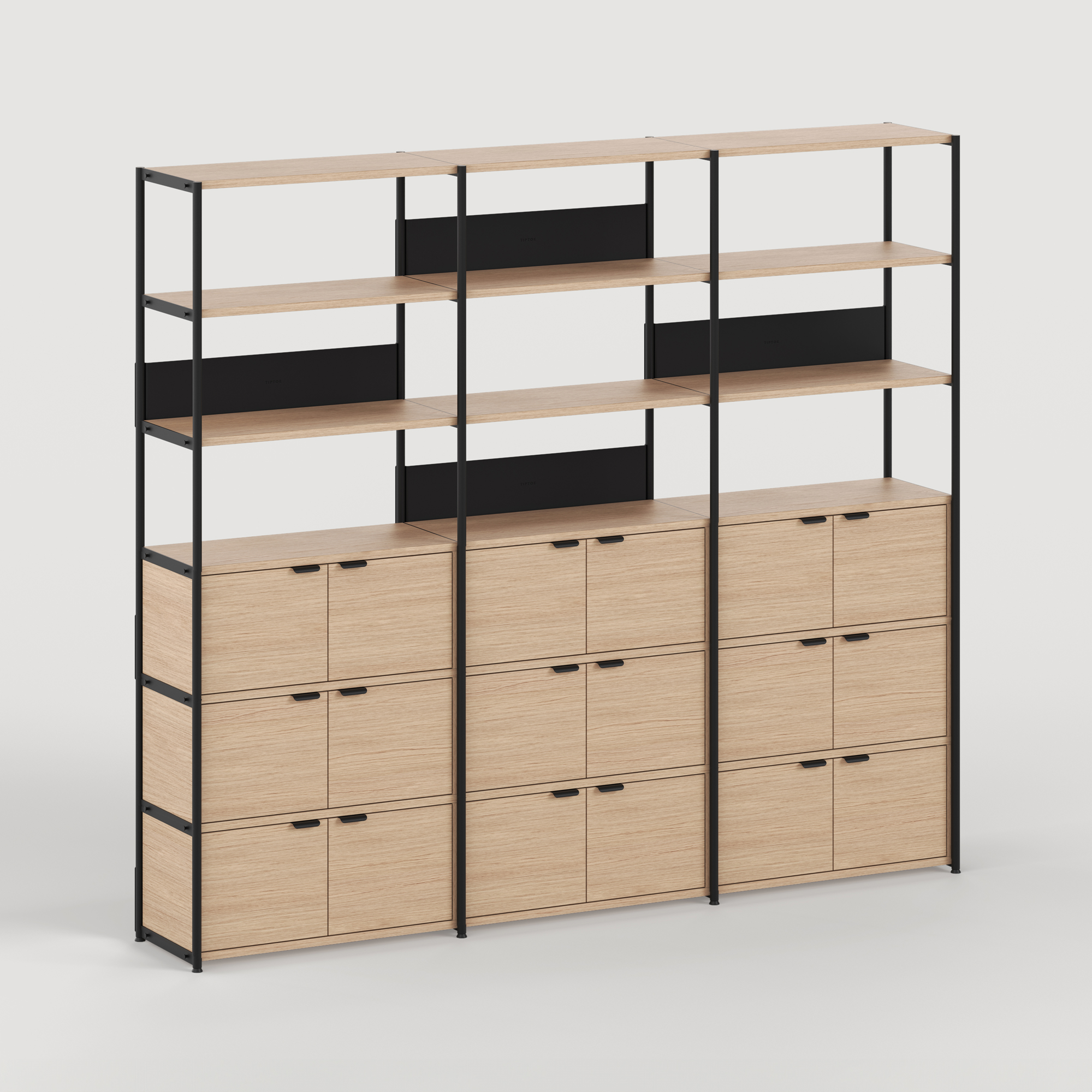 UNIT shelf - H180 to 215 x W244cm - eco-certified wood
