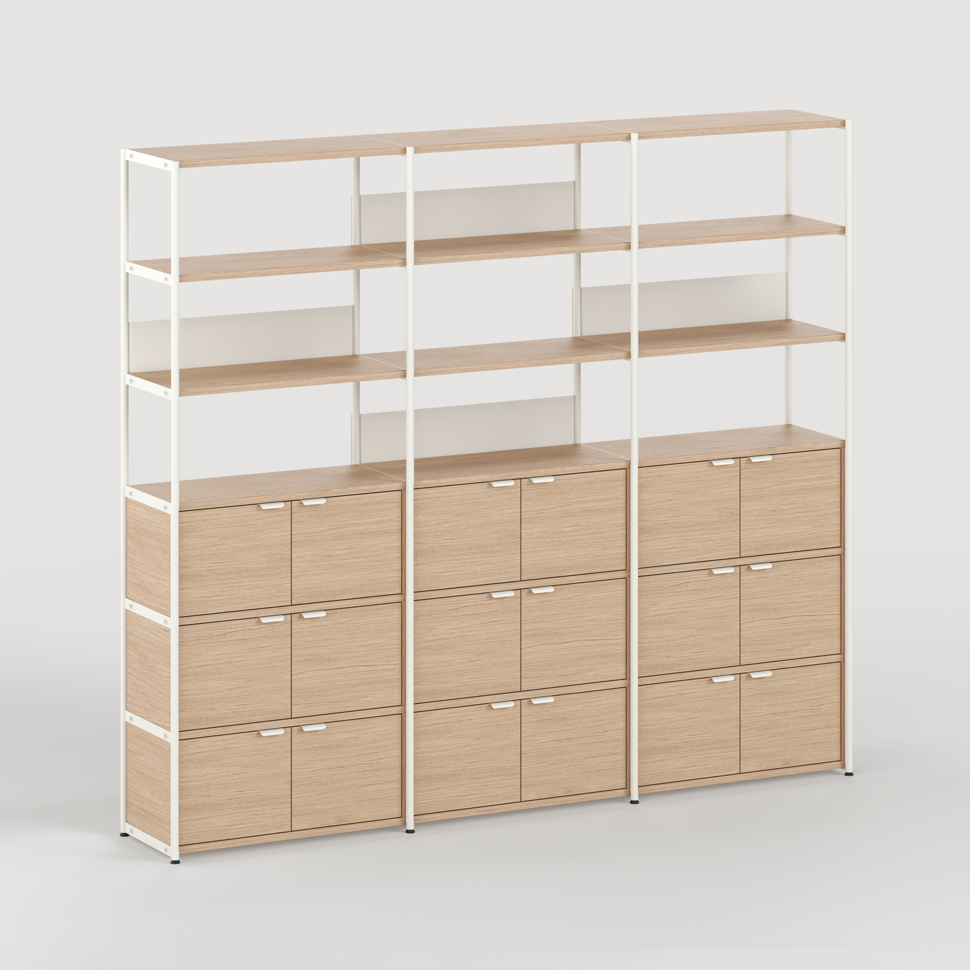 UNIT shelf - H180 to 215 x W244cm - eco-certified wood