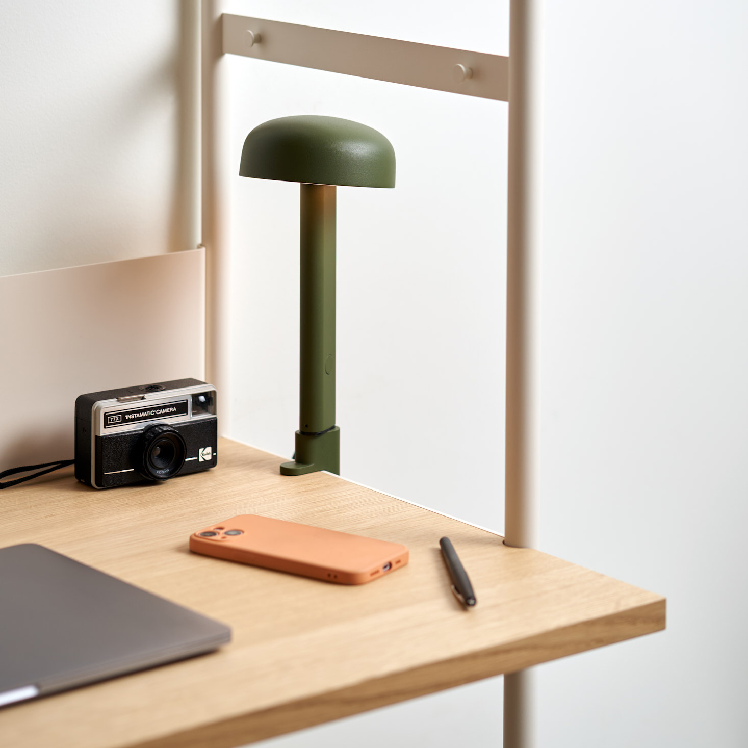 UNIT desk shelf - H180 to 215 x W244cm - eco-certified wood