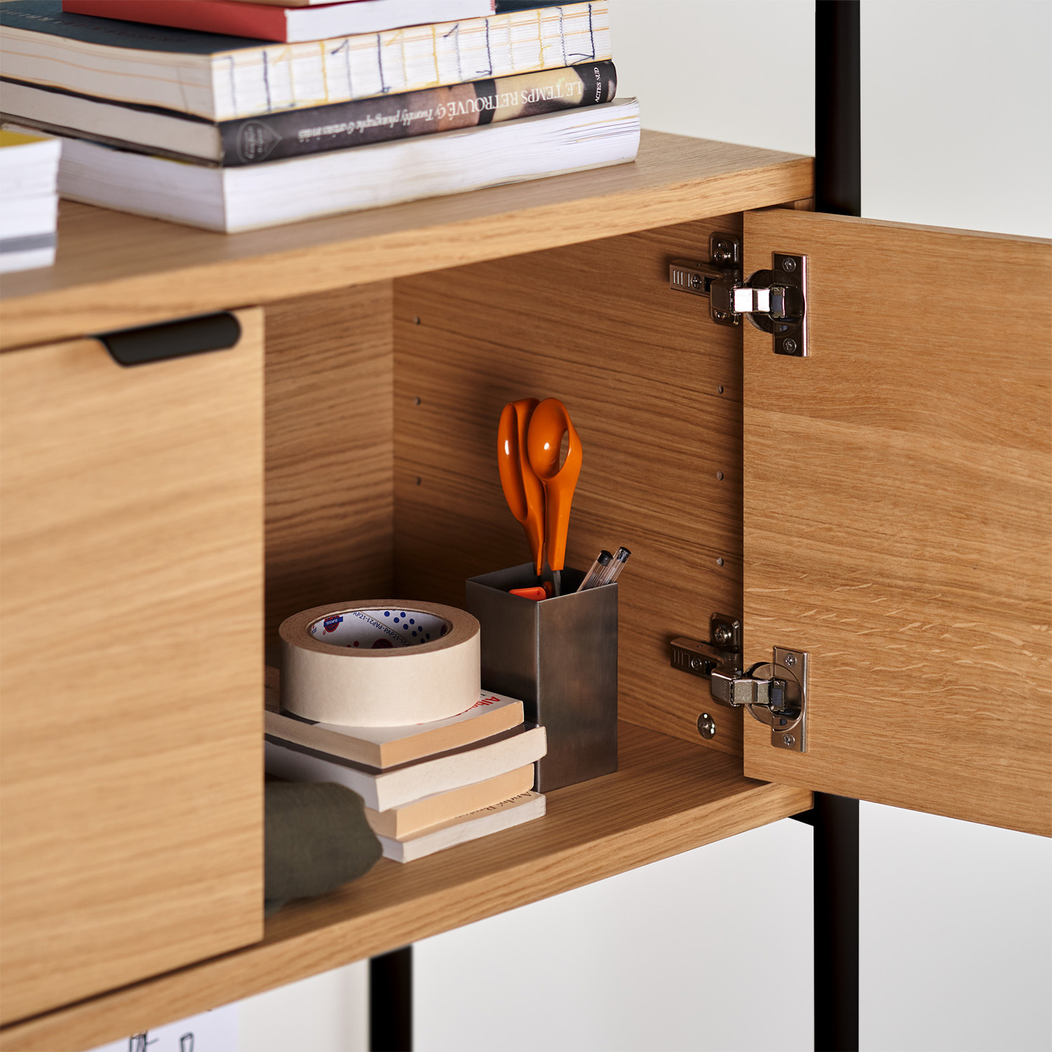 Schreibtischregal UNIT - H180 bis 215 x B244cm - öko-zertifiziertes Holz
