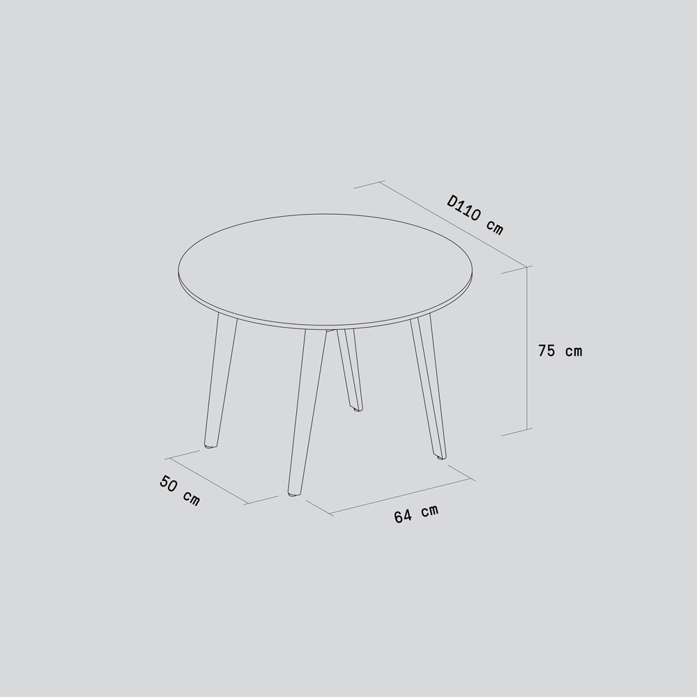 NEW MODERN round table Ø 108cm - Venezia recycled plastic