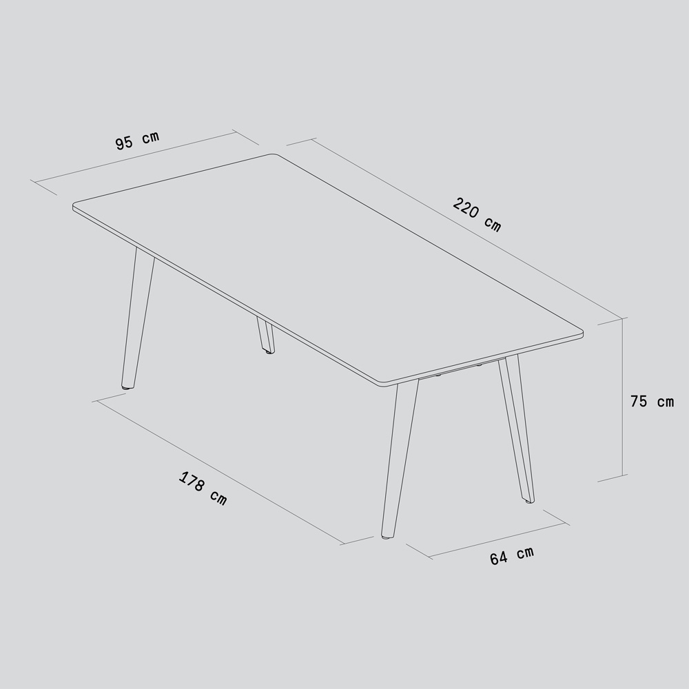NEW MODERN dining table - eco-certified wood