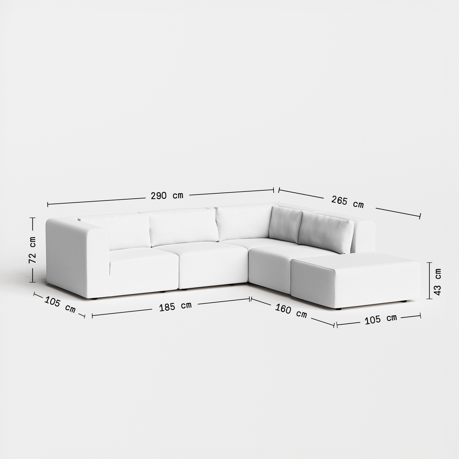 BRIDGE sofa - 4 to 5 seats