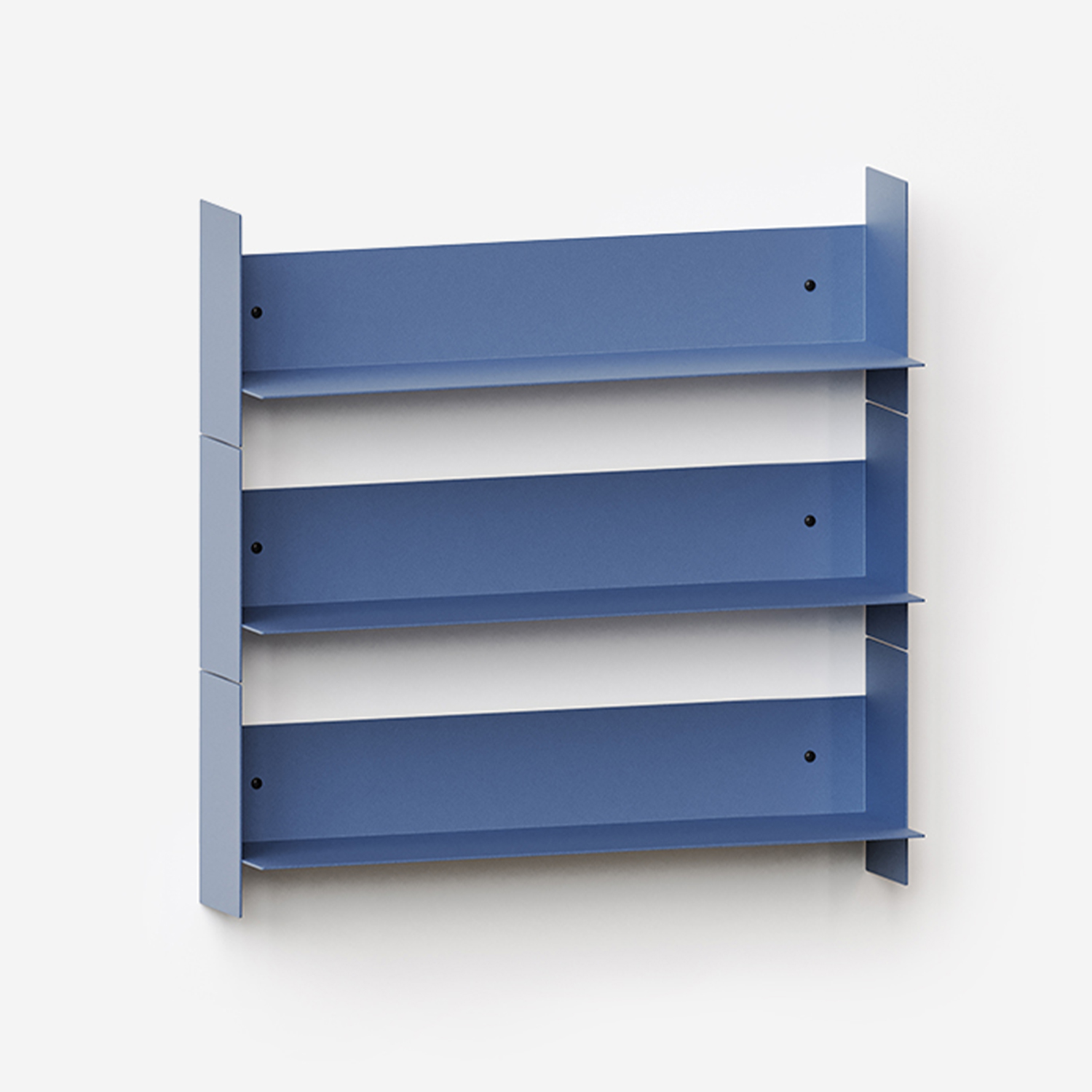 Set aus 3 Wandregalen PLI aus Stahl - 30 bis 60cm