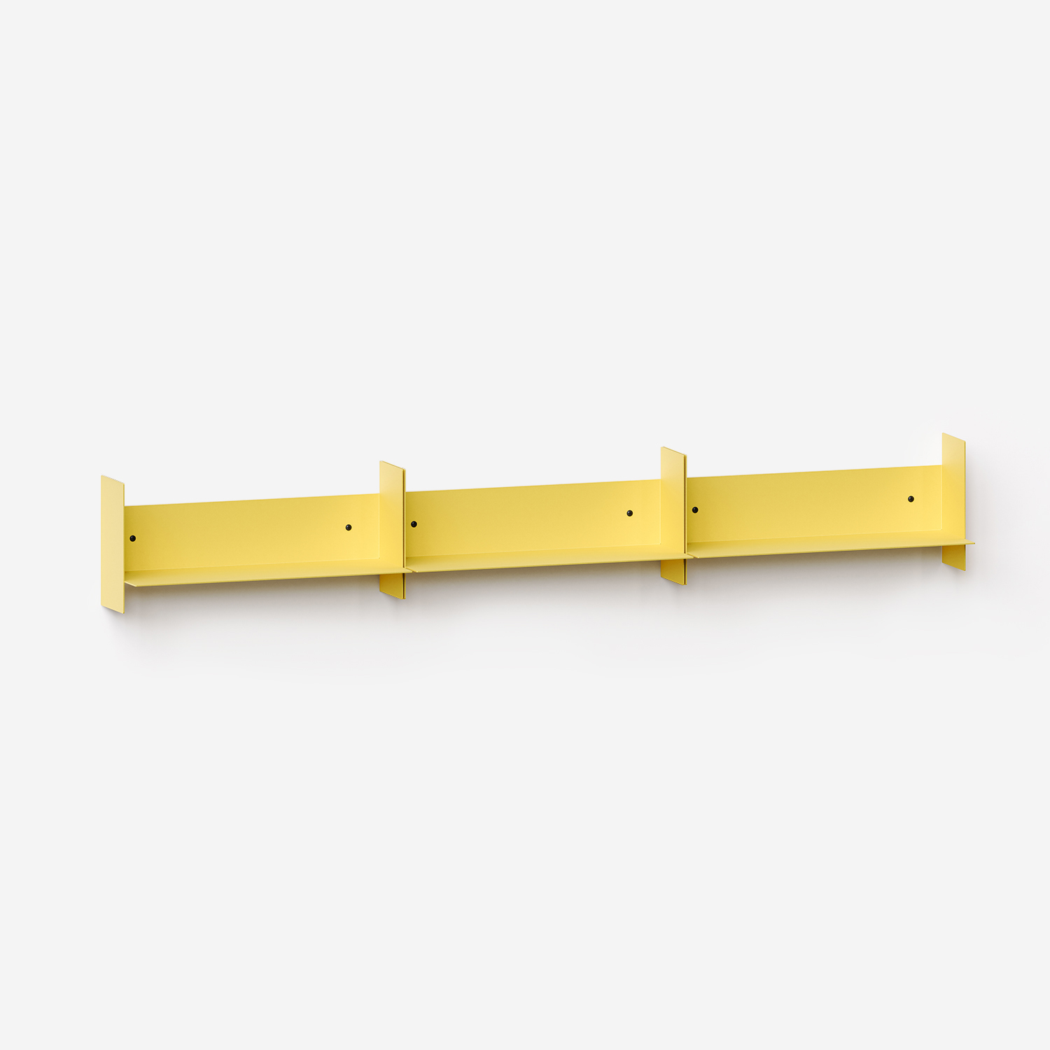 Set aus 3 Wandregalen PLI aus Stahl - 30 bis 60cm