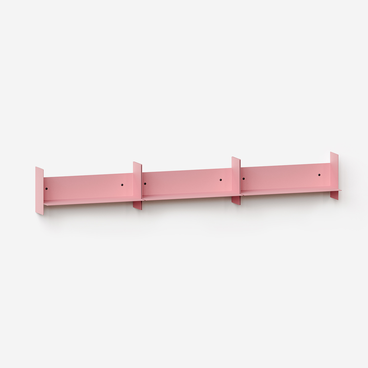 Set aus 3 Wandregalen PLI aus Stahl - 30 bis 60cm