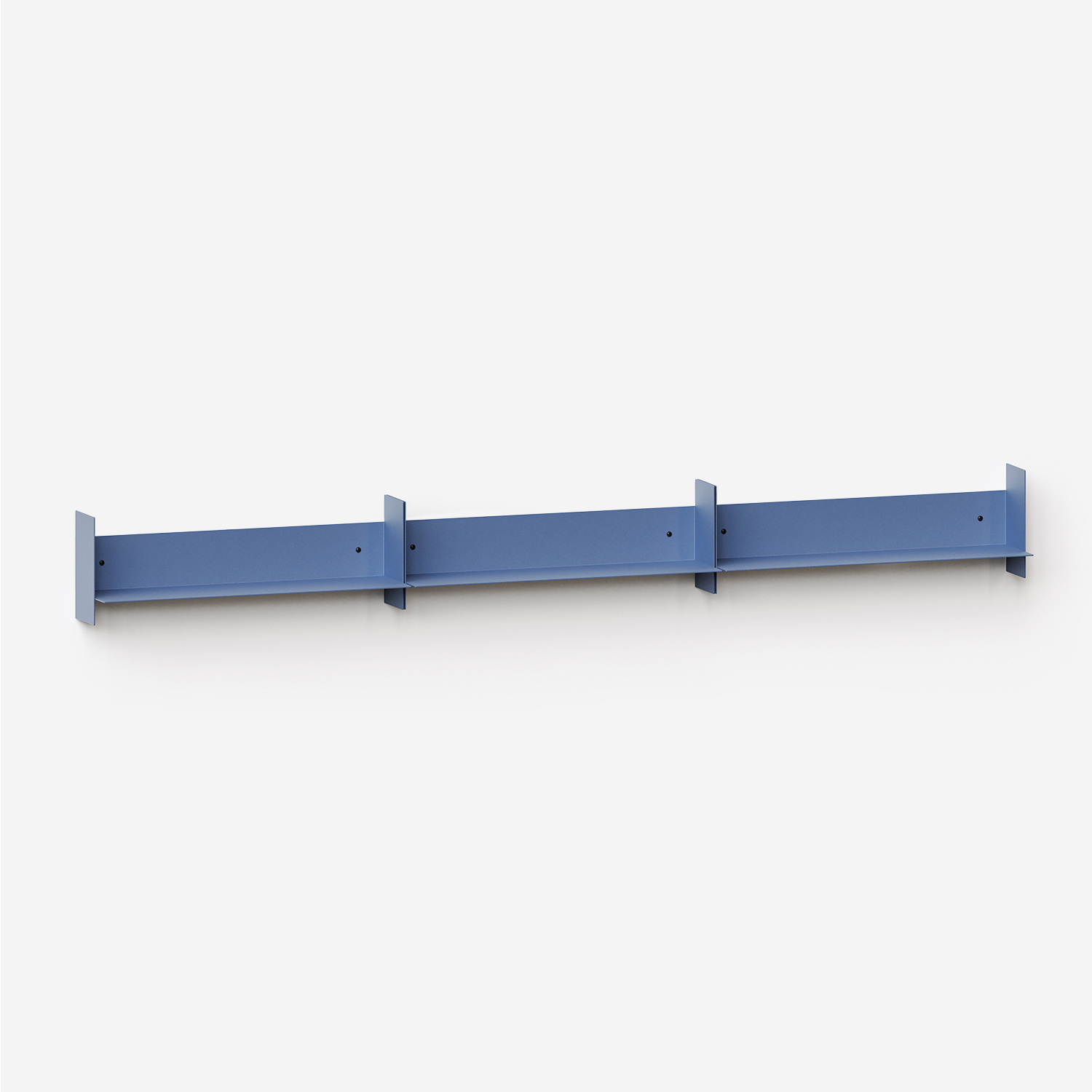 Set aus 3 Wandregalen PLI aus Stahl - 30 bis 60cm