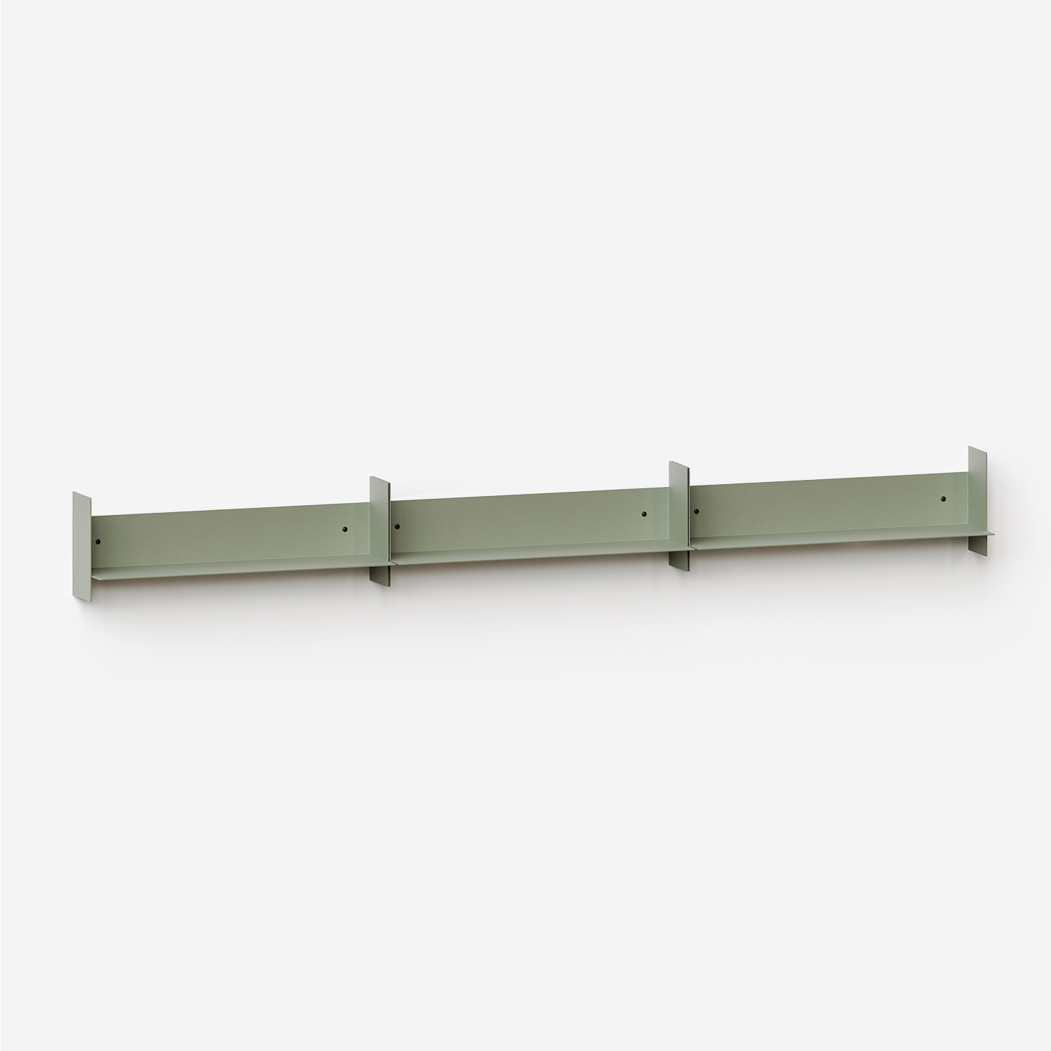 Set aus 3 Wandregalen PLI aus Stahl - 30 bis 60cm