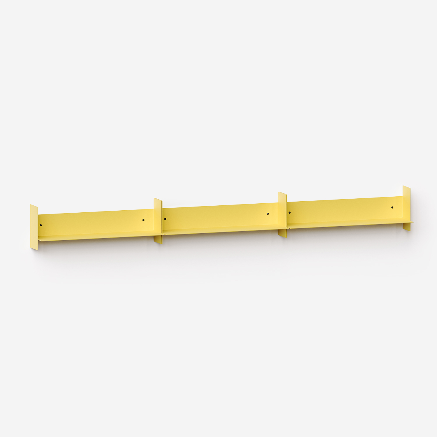 Set aus 3 Wandregalen PLI aus Stahl - 30 bis 60cm