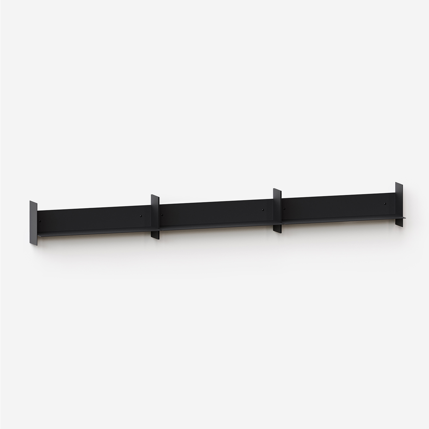 Set aus 3 Wandregalen PLI aus Stahl - 30 bis 60cm