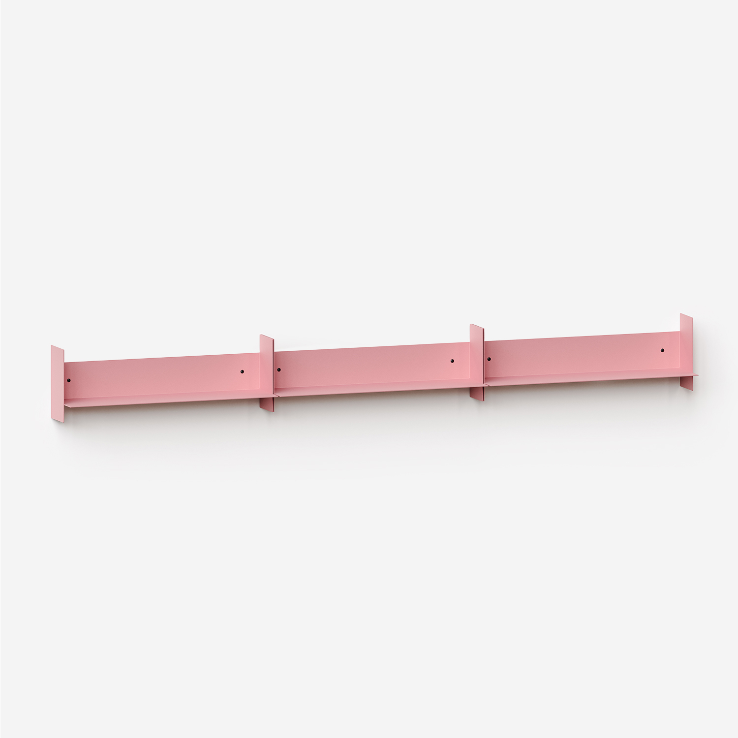 Set aus 3 Wandregalen PLI aus Stahl - 30 bis 60cm