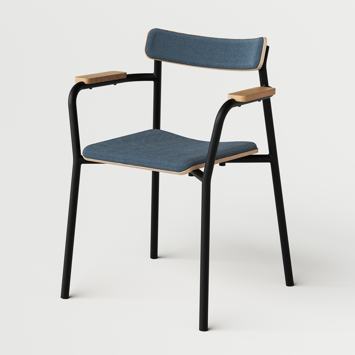 ÉTUDE chair with armrests - recycled fabric