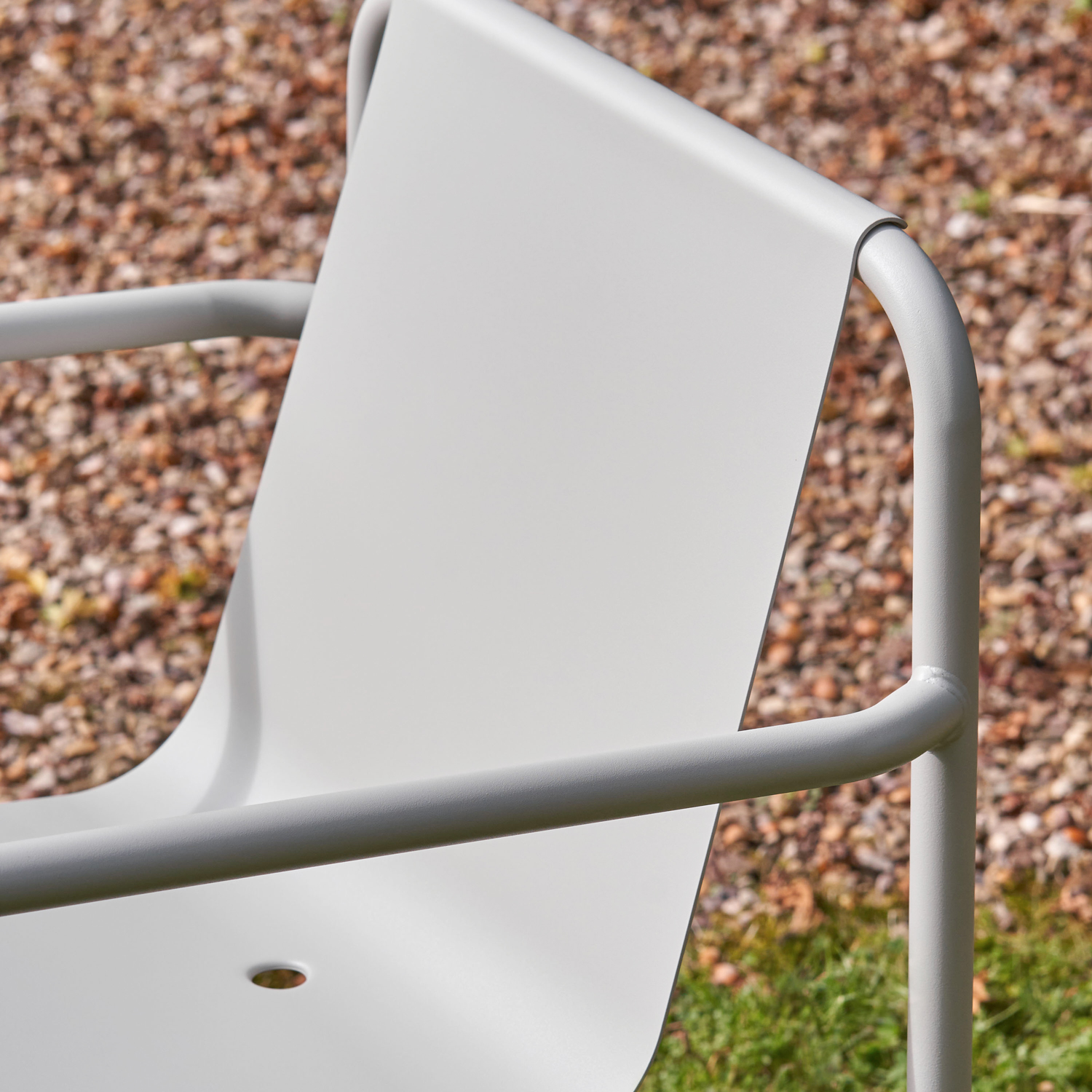 PANORAMA outdoor chair with armrests - powder-coated steel