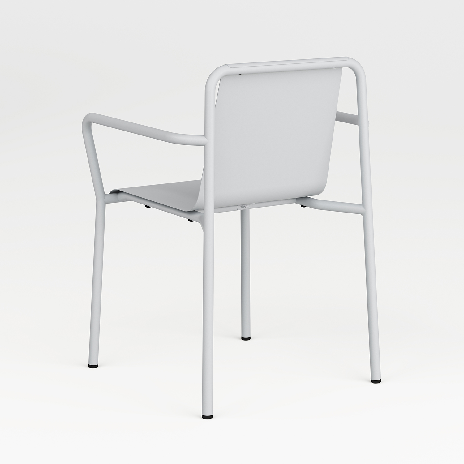 PANORAMA outdoor chair with armrests - powder-coated steel