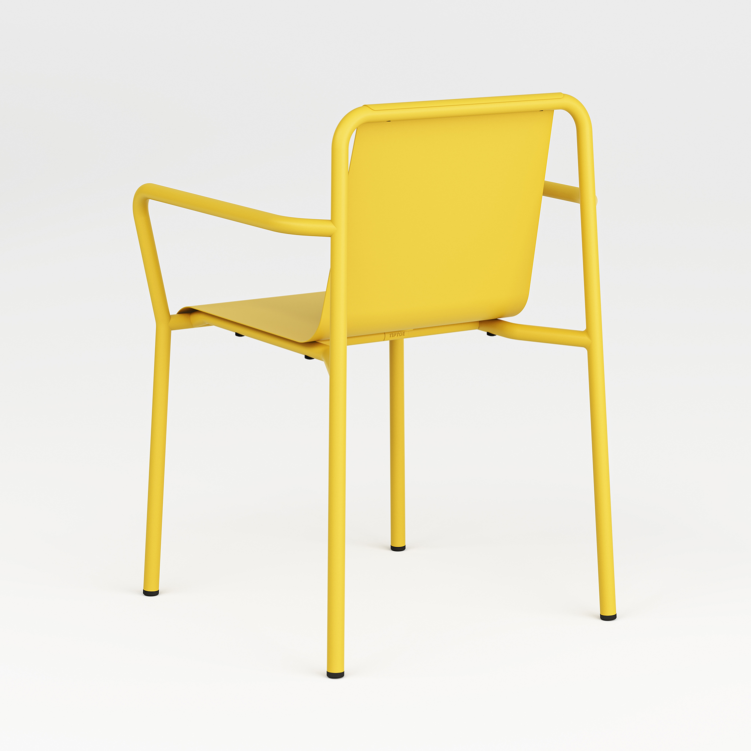 PANORAMA outdoor chair with armrests - powder-coated steel