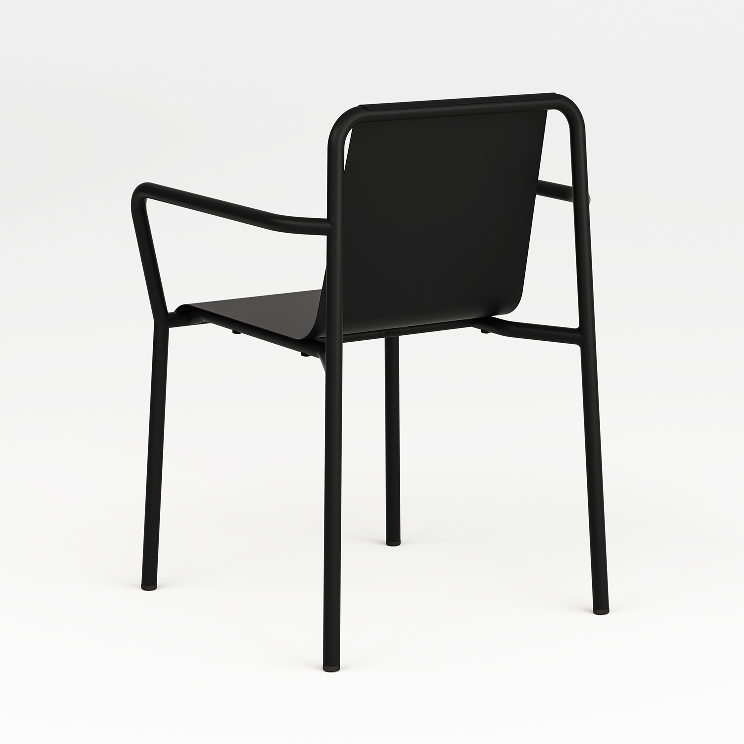 PANORAMA outdoor chair with armrests - powder-coated steel