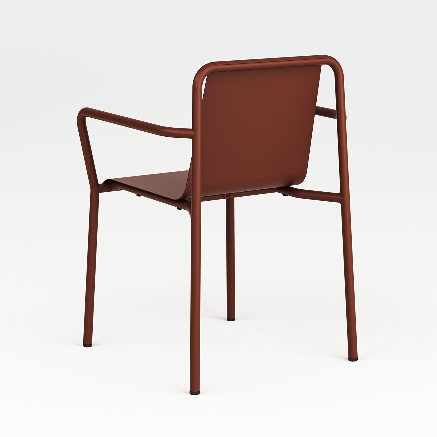 PANORAMA outdoor chair with armrests - powder-coated steel