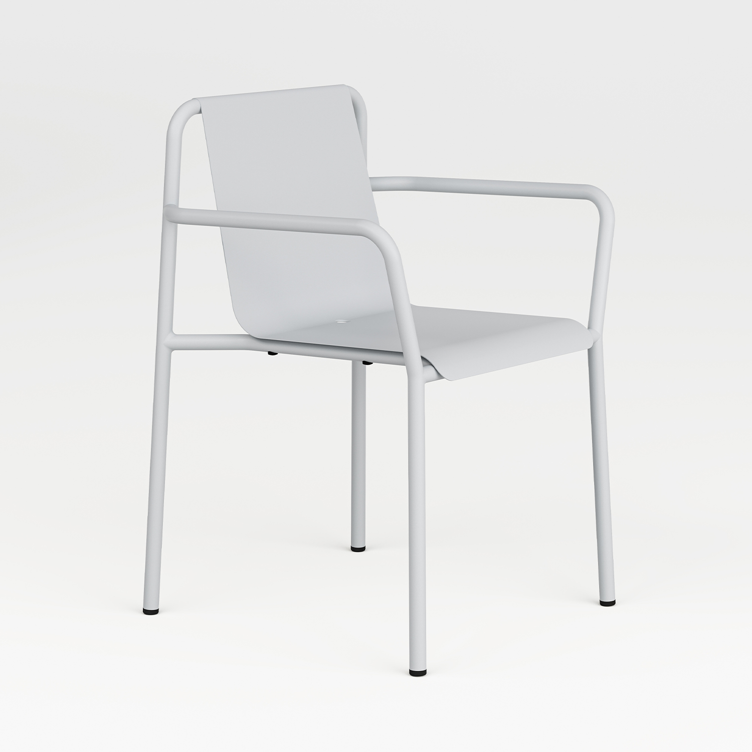 PANORAMA outdoor chair with armrests - powder-coated steel