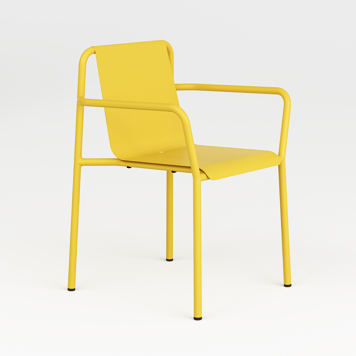 PANORAMA outdoor chair with armrests - powder-coated steel